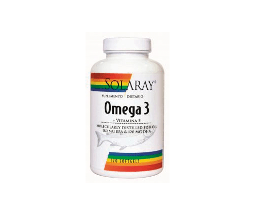 Omega 3 Fish Oil + Vitamina E Solaray 120 cápsulas Alpha Homeopáticos