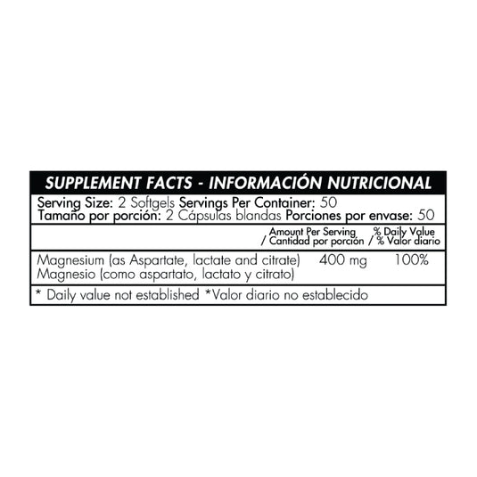 Super Magnesium Cápsulas por 100 – Magnesio - Healthy America