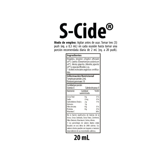 S-Cide Spray Bucal X 20ML Nutrabiotics