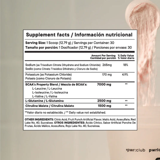 Aminoácidos + Glutamina PwrLab - 30 Servicios