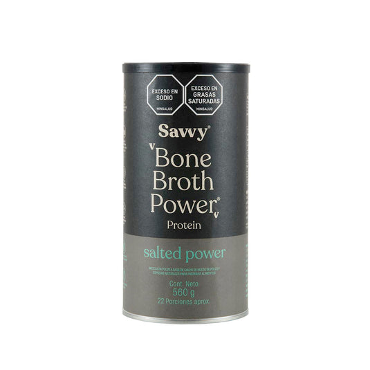 Bone Broth Power Salted Power x 560 grs de Saavy | Alpha Homeopáticos