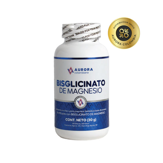 Bisglicinato de Magnesio por 60 Tabletas Masticables Sabor Frutos Rojos Aurora Colombiana