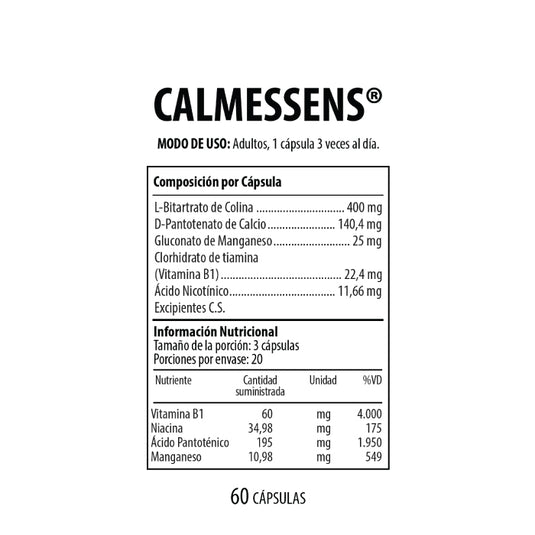 Calmessens Nutrabiotics 60 Cápsulas
