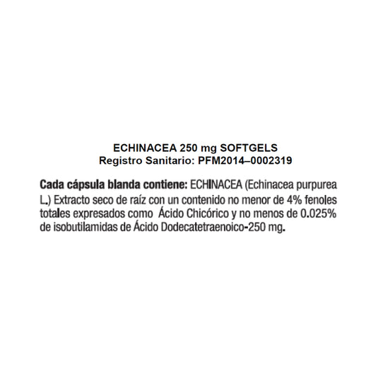 Echinacea 250 mgs Natural Systems 60 caps