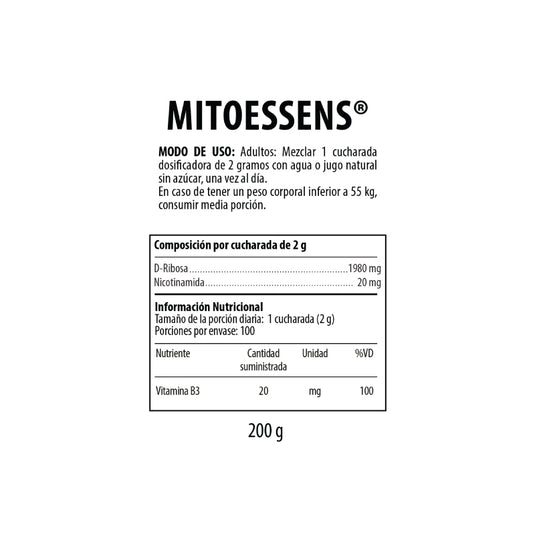 Mitoessens Nutrabiotics 200 gramos
