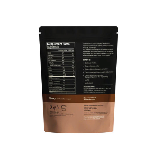 Proteína Bone Broth Power Chocolate Savvy 560 gr