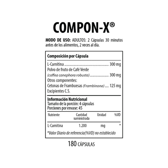 Compon X Nutrabiotics 180 Cápsulas