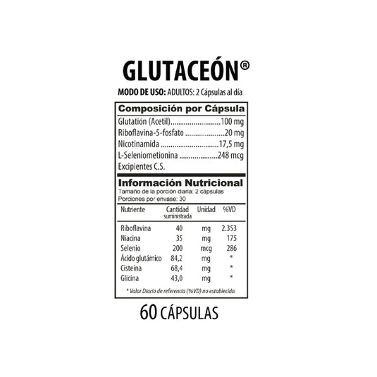 Glutaceon Nutrabiotics 60 Cápsulas