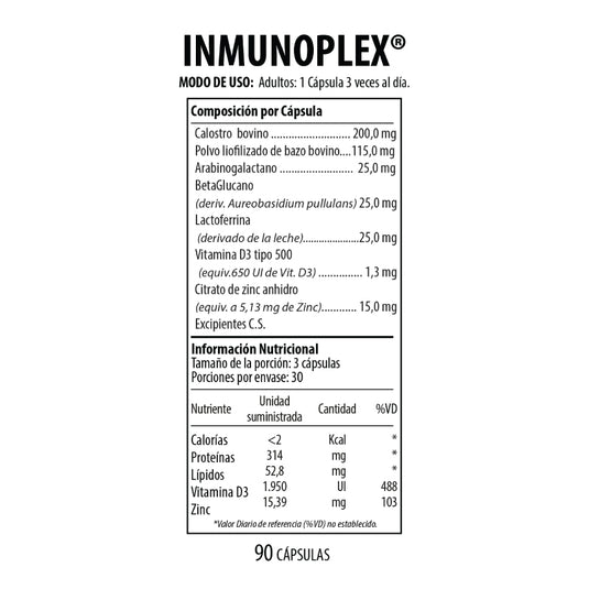 Inmunoplex Nutrabiotics 90 Cápsulas
