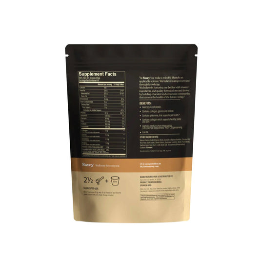 Proteína Bone Broth Power Caramel Vanilla Savvy 560 gr
