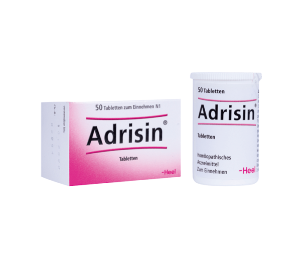 Adrisin Heel 50 Tabs: coadyuvante en cuadros alérgicos cutáneos y respiratorios. Indicado para síntomas como irritaciones de la piel y secreción nasal.